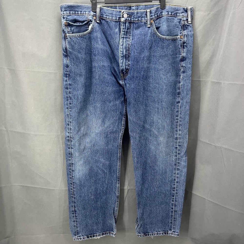 Levis Jeans Mens 42x30 Blue 505 Regular Straight American Medium Wash Denim